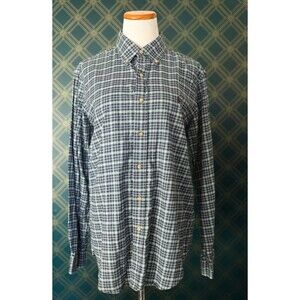 Polo Ralph Lauren Men's Blue Purple Plaid Button Down Dress Shirt Medium